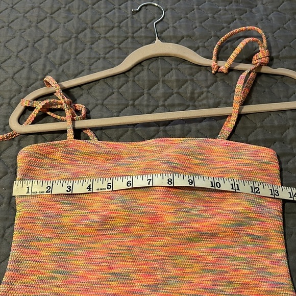 RIO BEACH colorful swimsuit size 7 (S-M) with fluorescent pink cups and lining - Picture 12 of 12